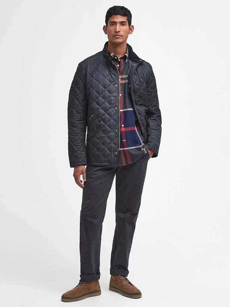 Barbour Chelsea Sportsquilt Jacket Navy X-Large at Amazon Men's