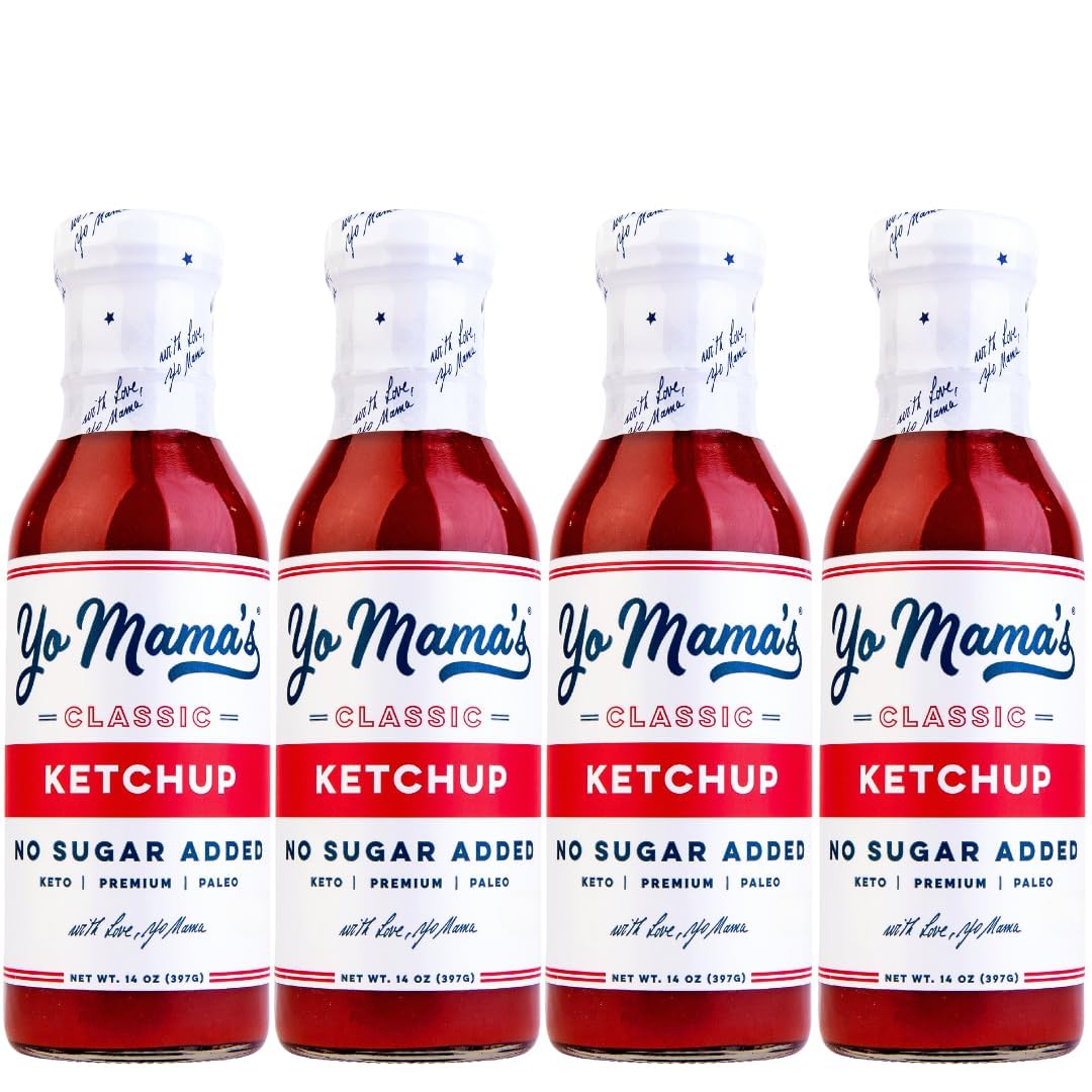 Amazon.com : Yo Mama's Foods Keto Classic Ketchup – Pack of (4