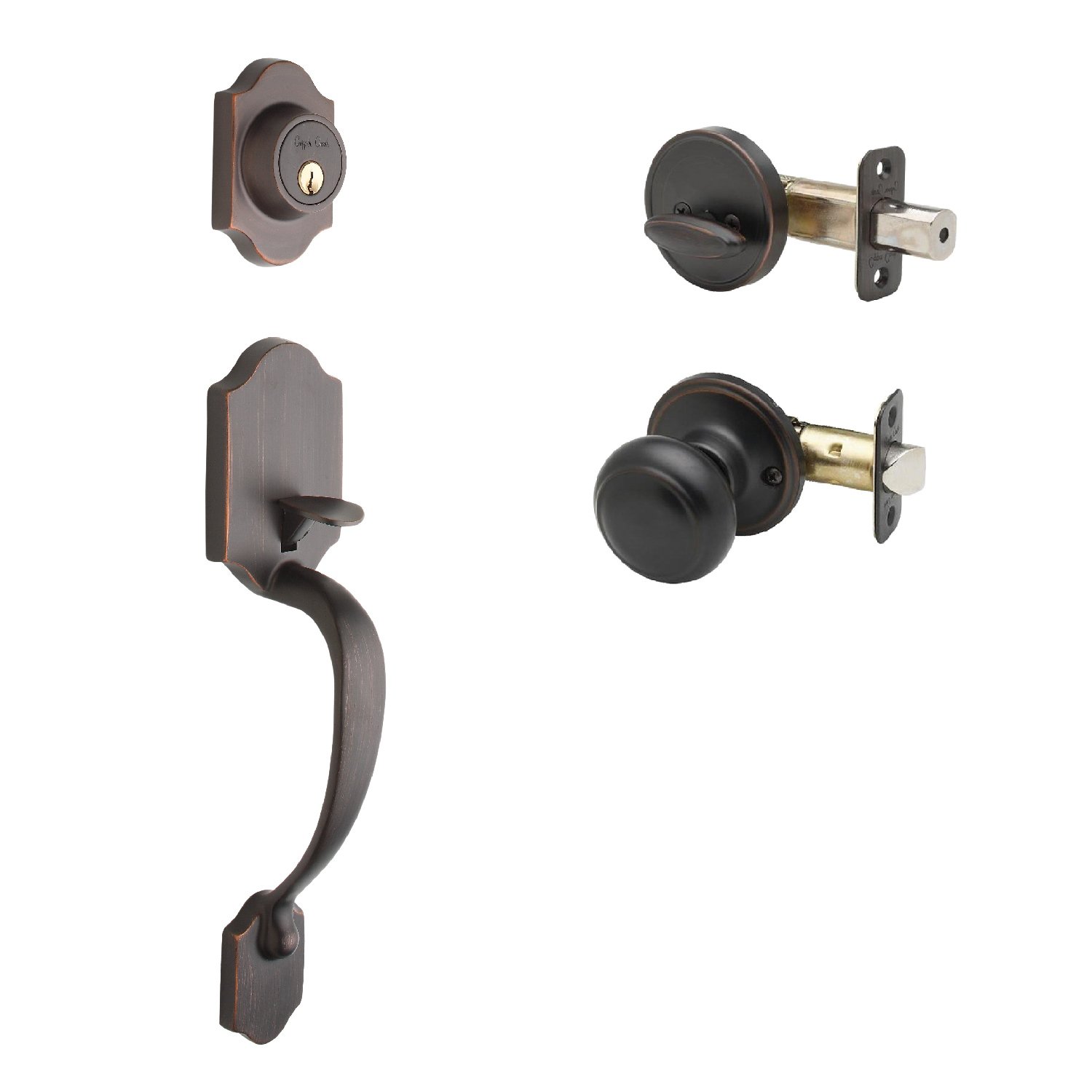 Copper Creek HZ2610XCK-TB Heritage Front Entrance Handleset in