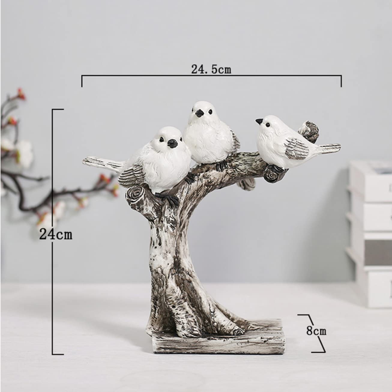 Amazon.co.jp: 置物 エレガント 鳥の置物 鳥オブジェ 小鳥 F ホワイト