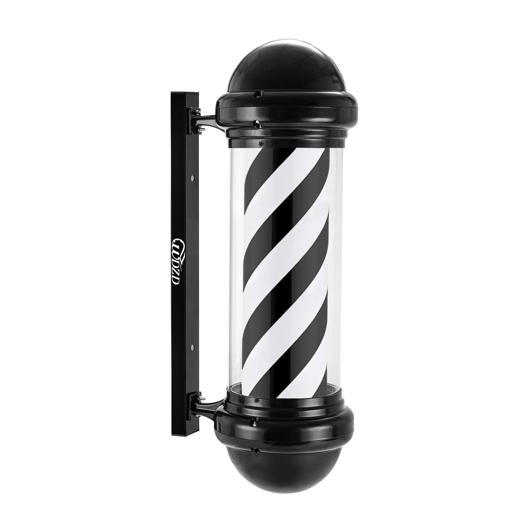 新品 黒×白チェック柄 ミニ アンティーク レトロ サインポール 屋内用