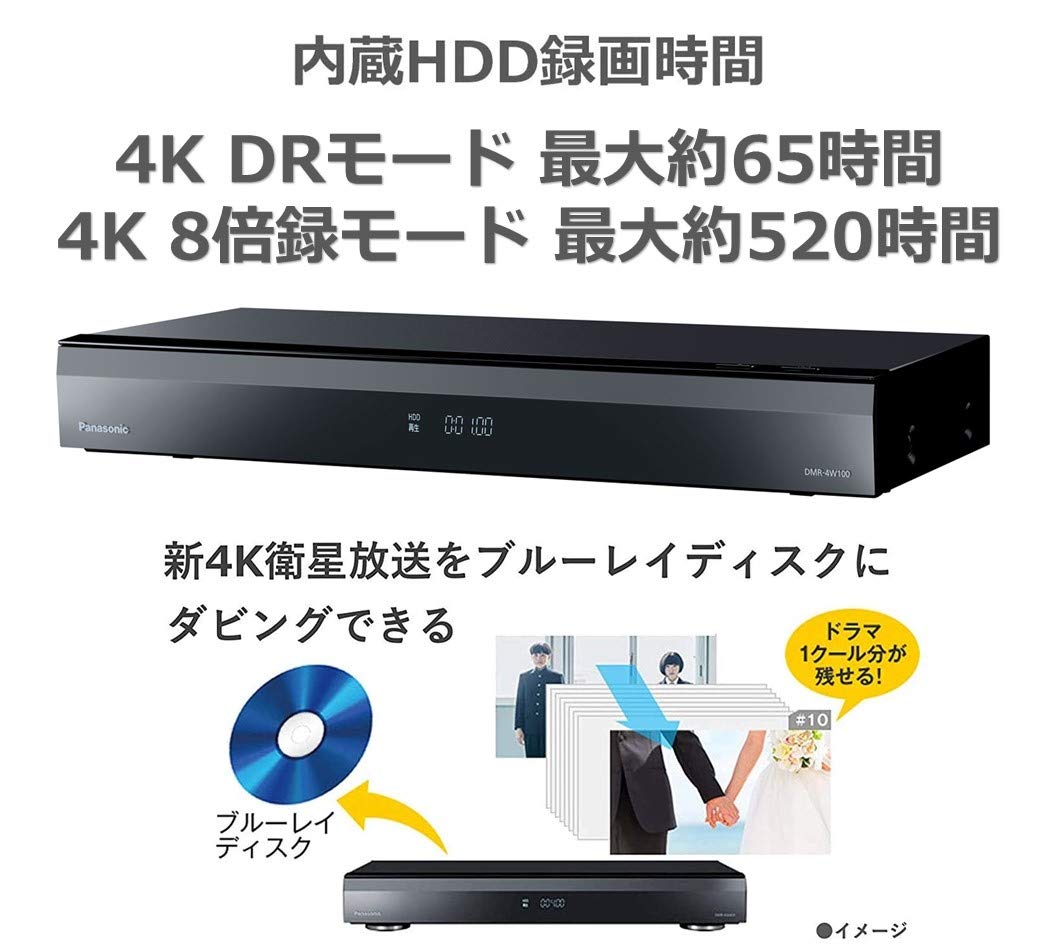Amazon.co.jp: Panasonic DMR-4W100 1TB 3 Tuner Blu-ray Recorder