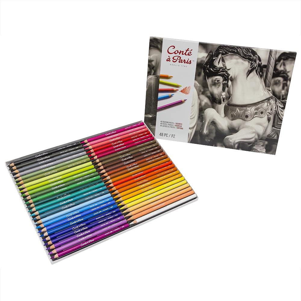 Amazon.com: Conté à Paris 48 Count Assorted Pastel Pencils