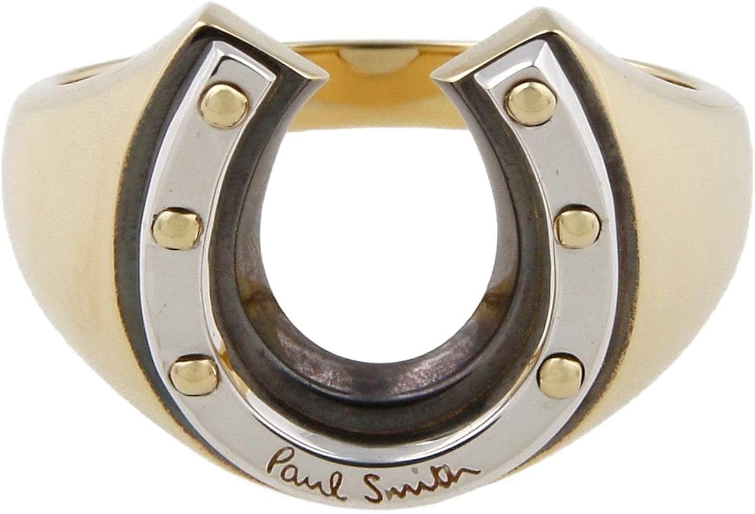 Amazon | [ポールスミス] ホースシュー モチーフ リング メンズ