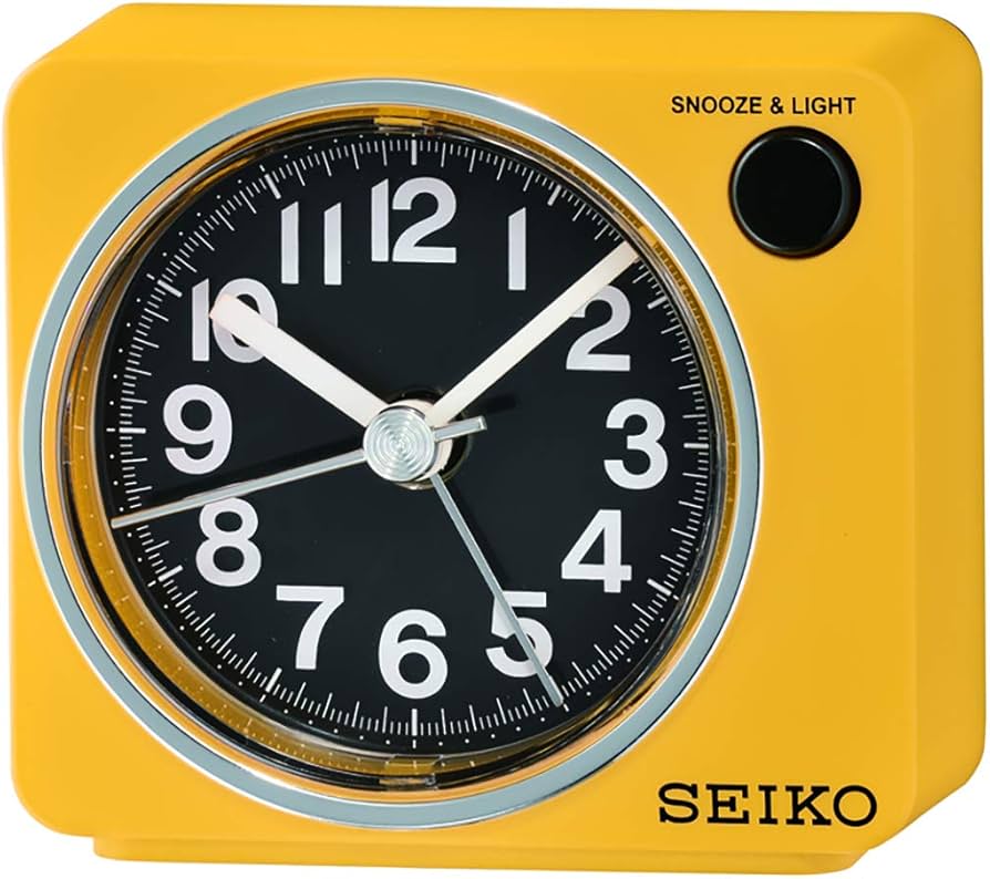 Amazon.co.jp: セイコークロック(Seiko Clock) 置き時計 黄 本体サイズ
