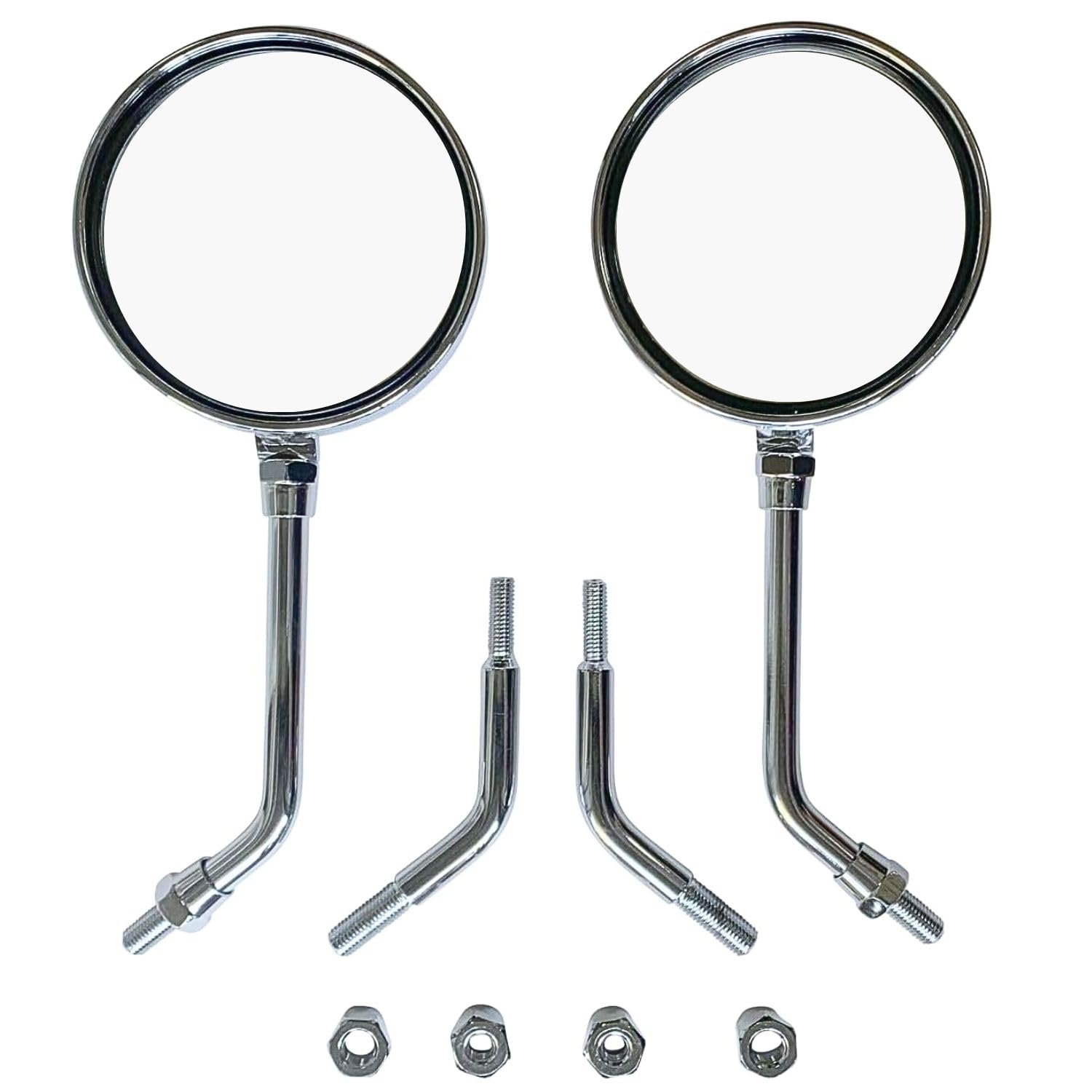 Amazon | MSMint Z2 ショートミラー 左右セット メッキ 正ネジ M10