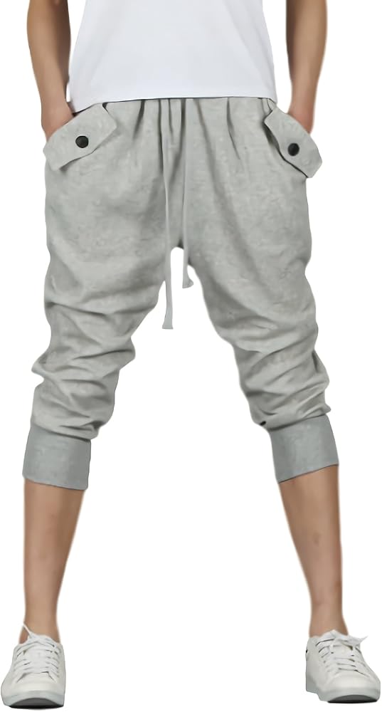 Amazon | [パリド] 7分丈 ハーフ パンツ スウェット ショート サルエル