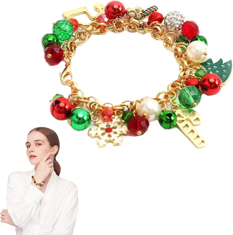 Amazon.co.jp: クリスマス ブレスレット - クリスマス カラフルな