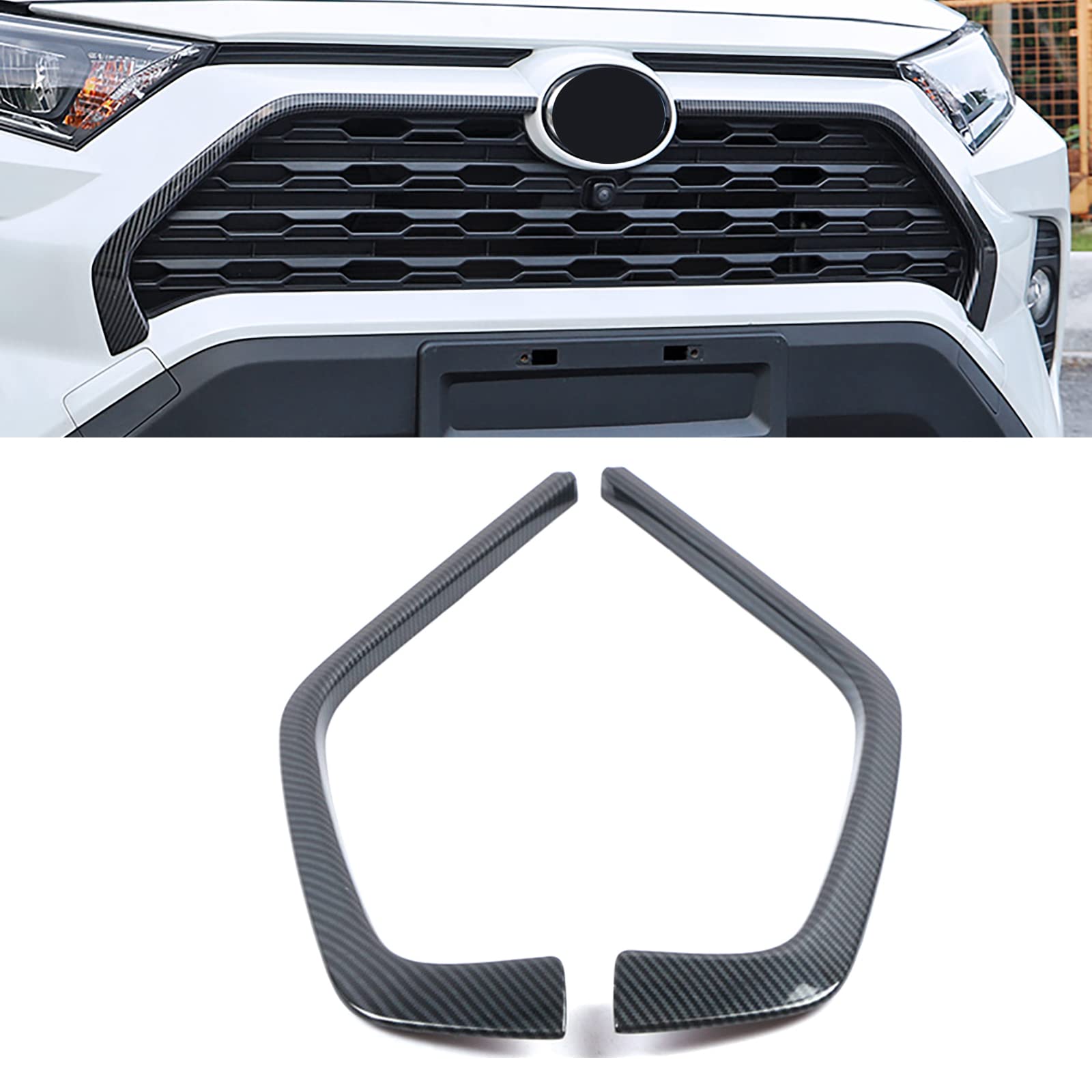 Amazon | KELEIMAI RAV4 50系 フロント下部グリル フィン ガーニッシュ