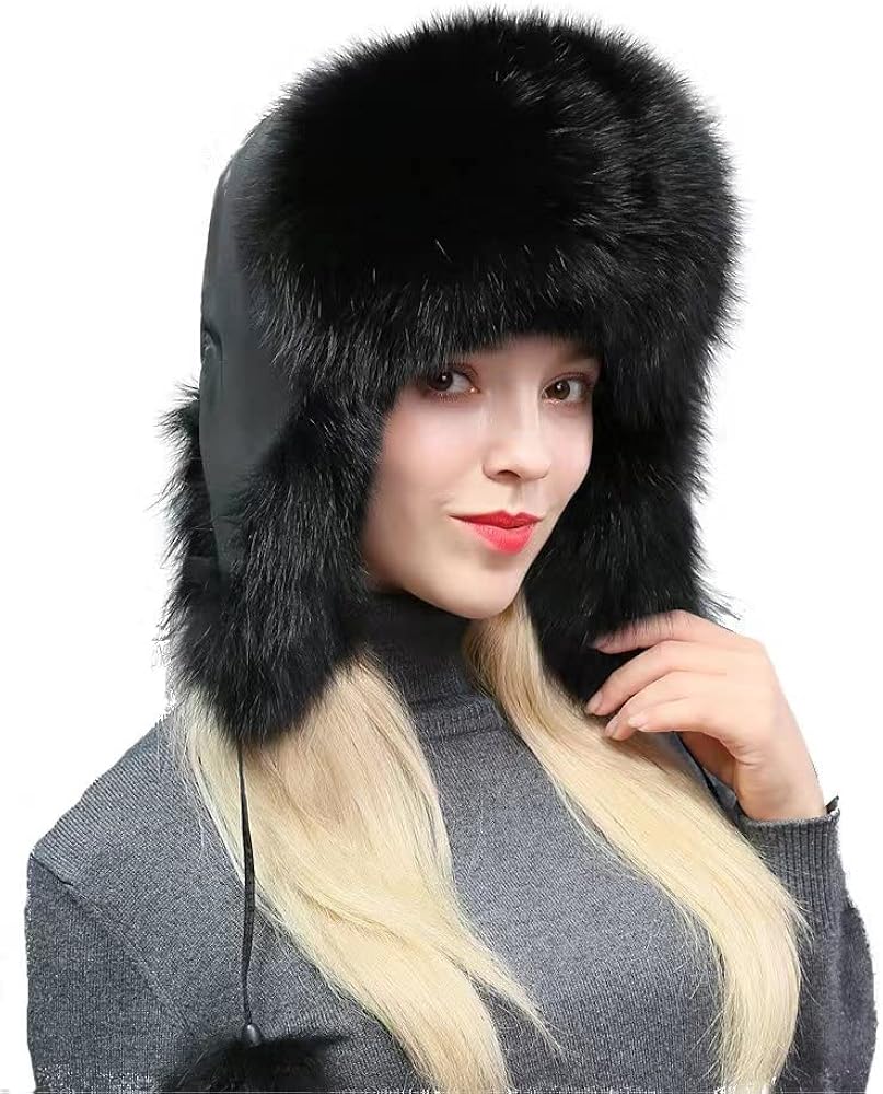 Amazon.co.jp: [毛皮屋] [FNFUR] ウシャンカハットトラッパーハット