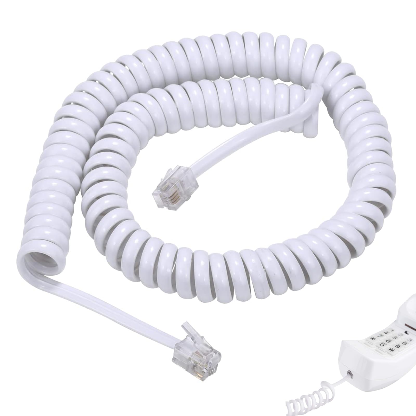 Amazon | SensaBliss 電話受話器コード 受話器用カールコード 最長