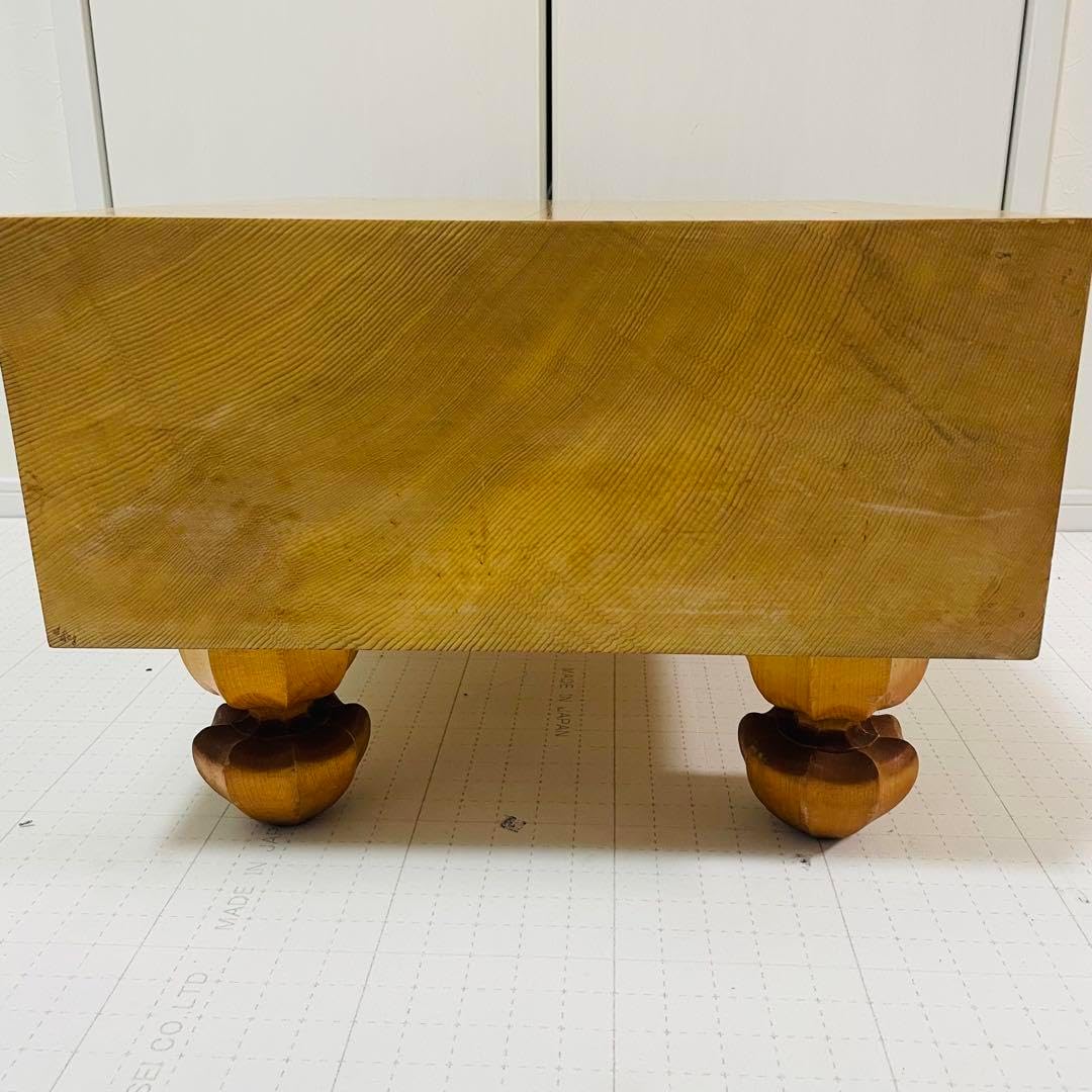 良品】囲碁盤 本榧 天地柾 5寸7分 脚付きヘソ有り 蛤碁石 那智黒碁石