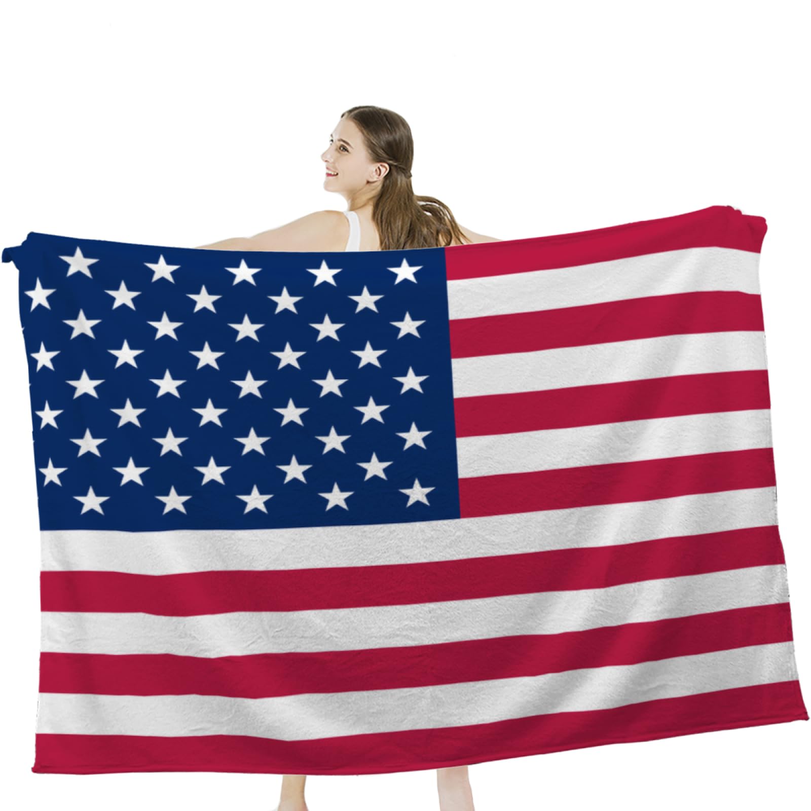 Amazon｜ブランケット アメリカ 国旗 星条旗 毛布 フランネル毛布
