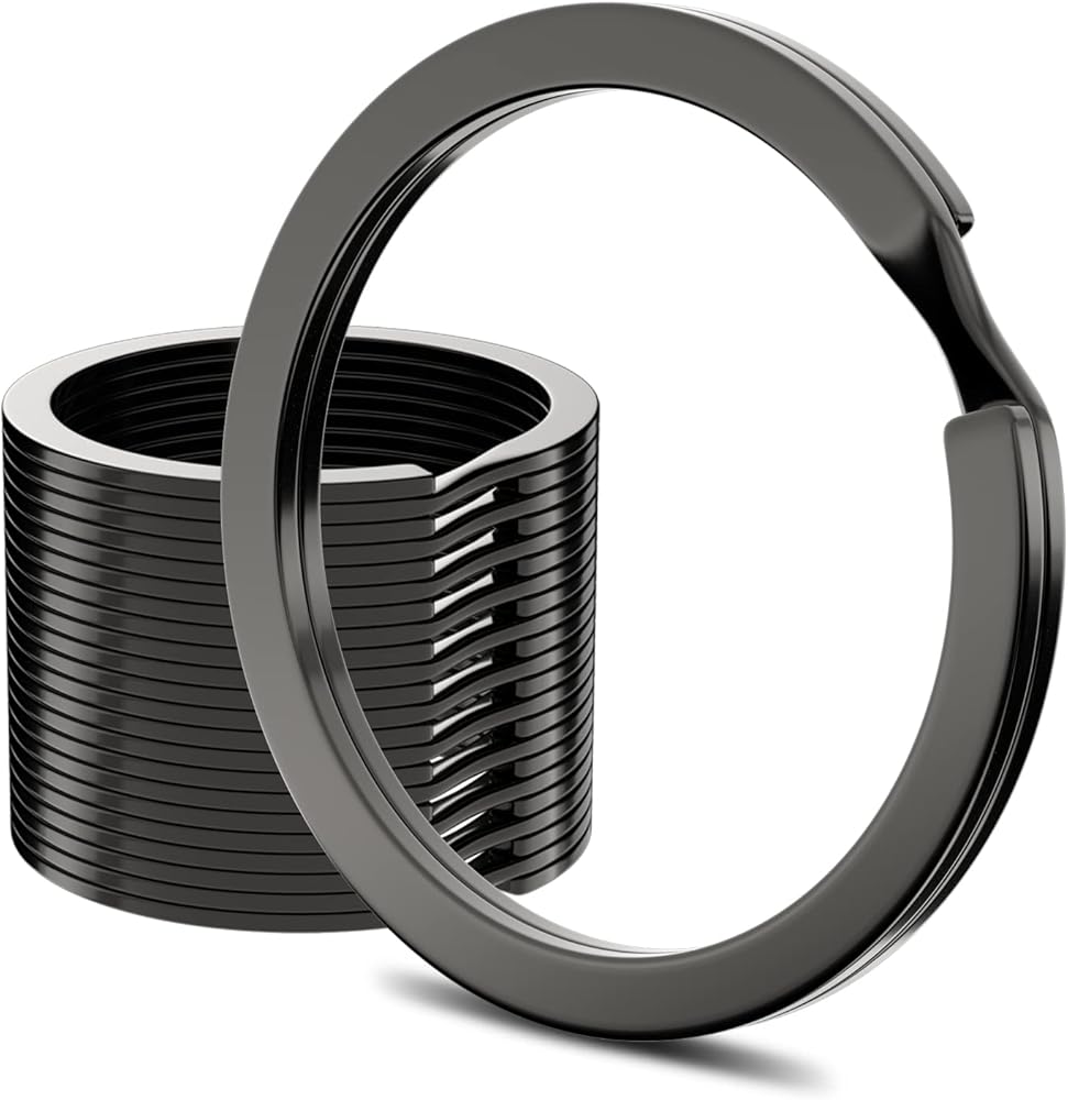 Amazon.com: 12pcs Metal Flat Key Rings, 1 inch Thick Round Split