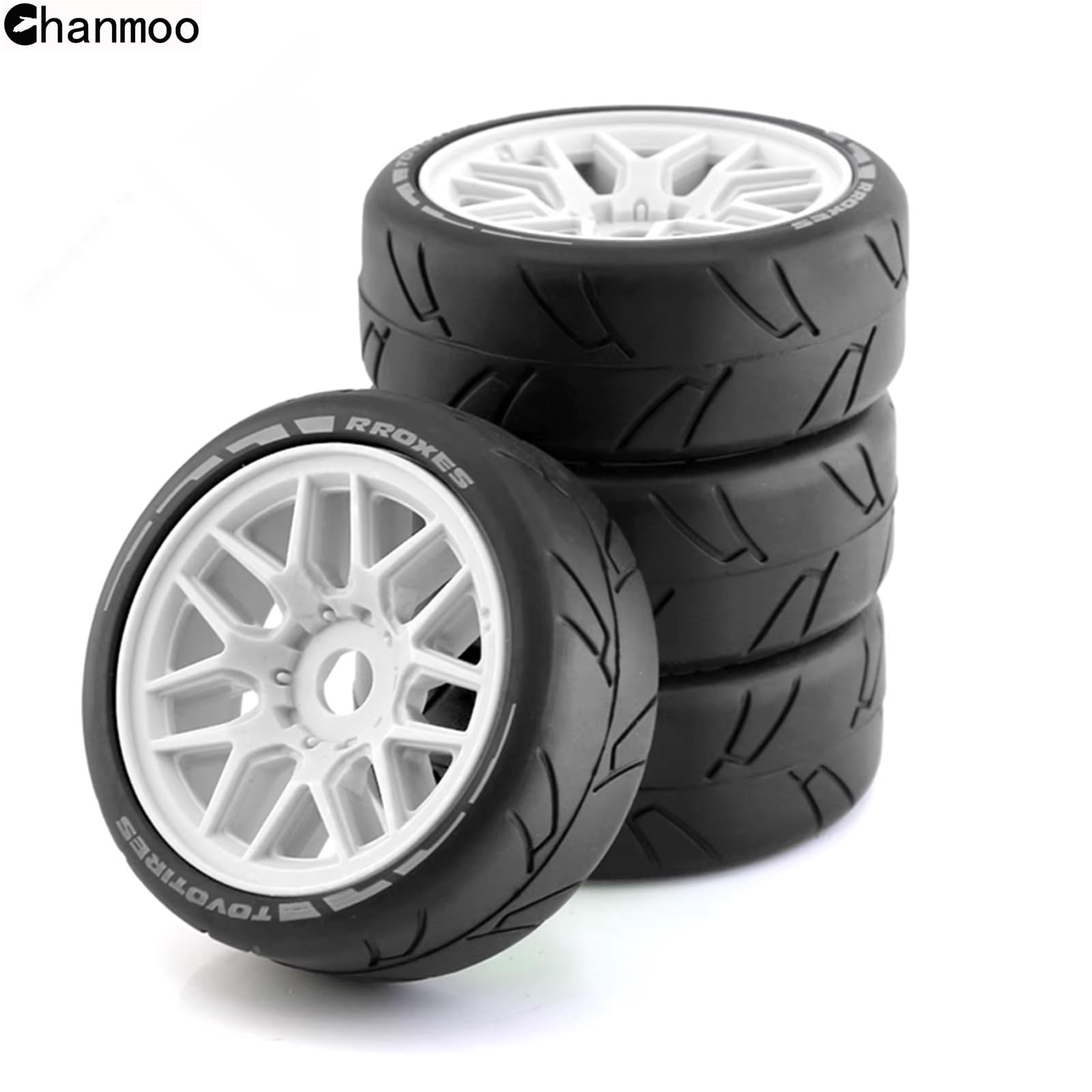 Amazon | Chanmoo 1/8 RC オンロードカータイヤとホイールリム 17mm