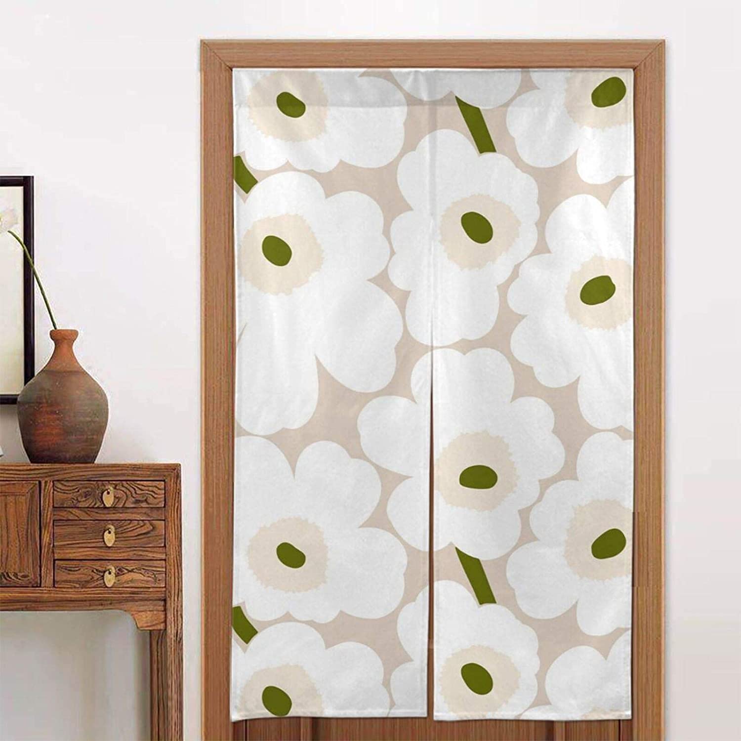 Amazon｜北欧 のれん マリメッコ 間仕切り 目隠し 遮光 サラサラ 暖簾