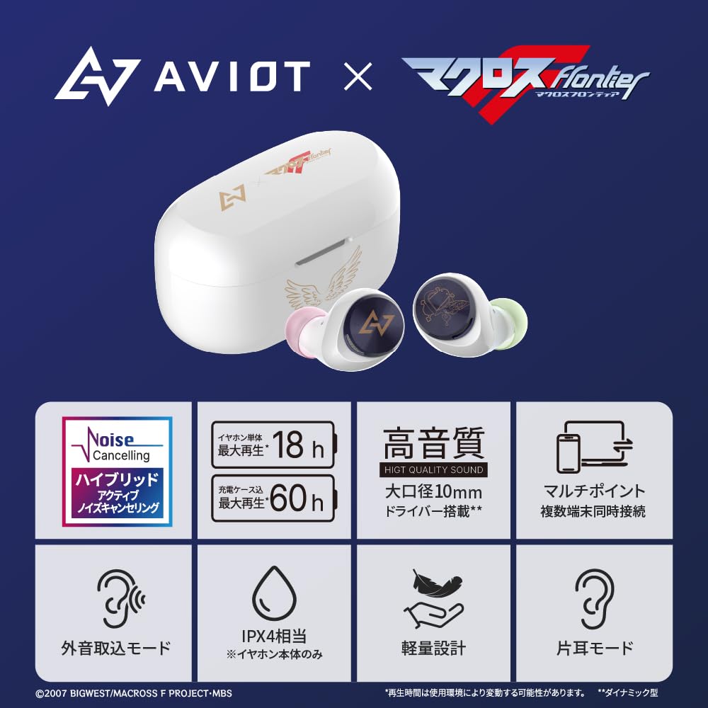 Amazon.co.jp: AVIOT マクロス フロンティア コラボワイヤレスイヤホン