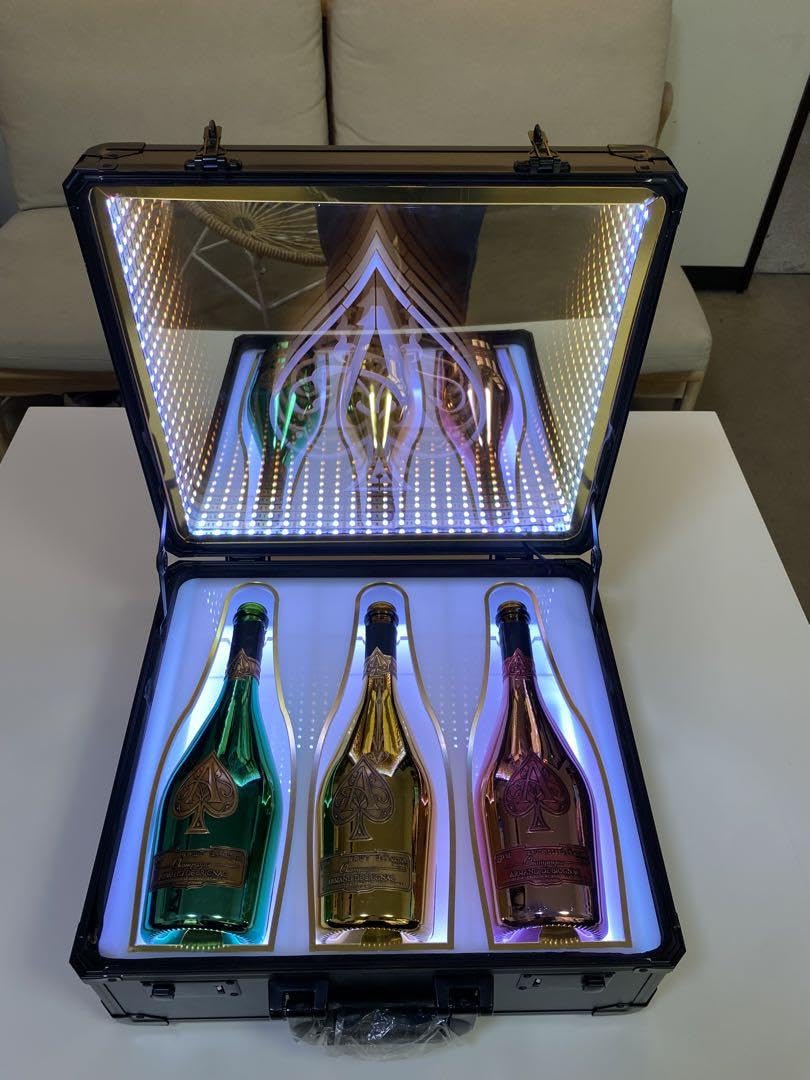 Amazon.co.jp: アルマンドアタッシュケース シャンパン LED 3本収納