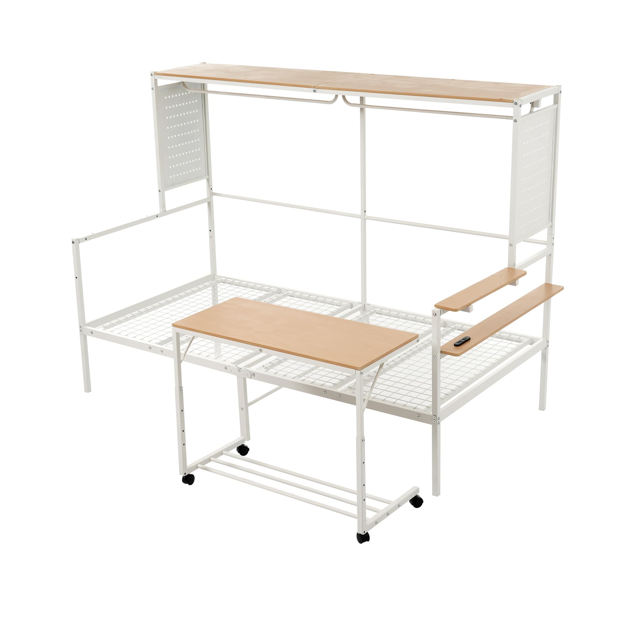 Amazon｜ロフトベッド システムベット シングル スチールネット付き