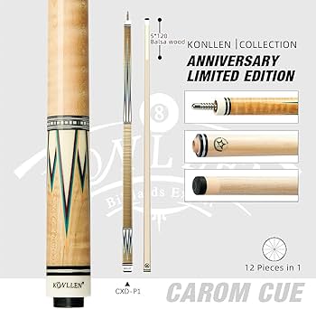 Amazon.co.jp: KONLLEN 3クッション キャロムキュー リアルインレー 低