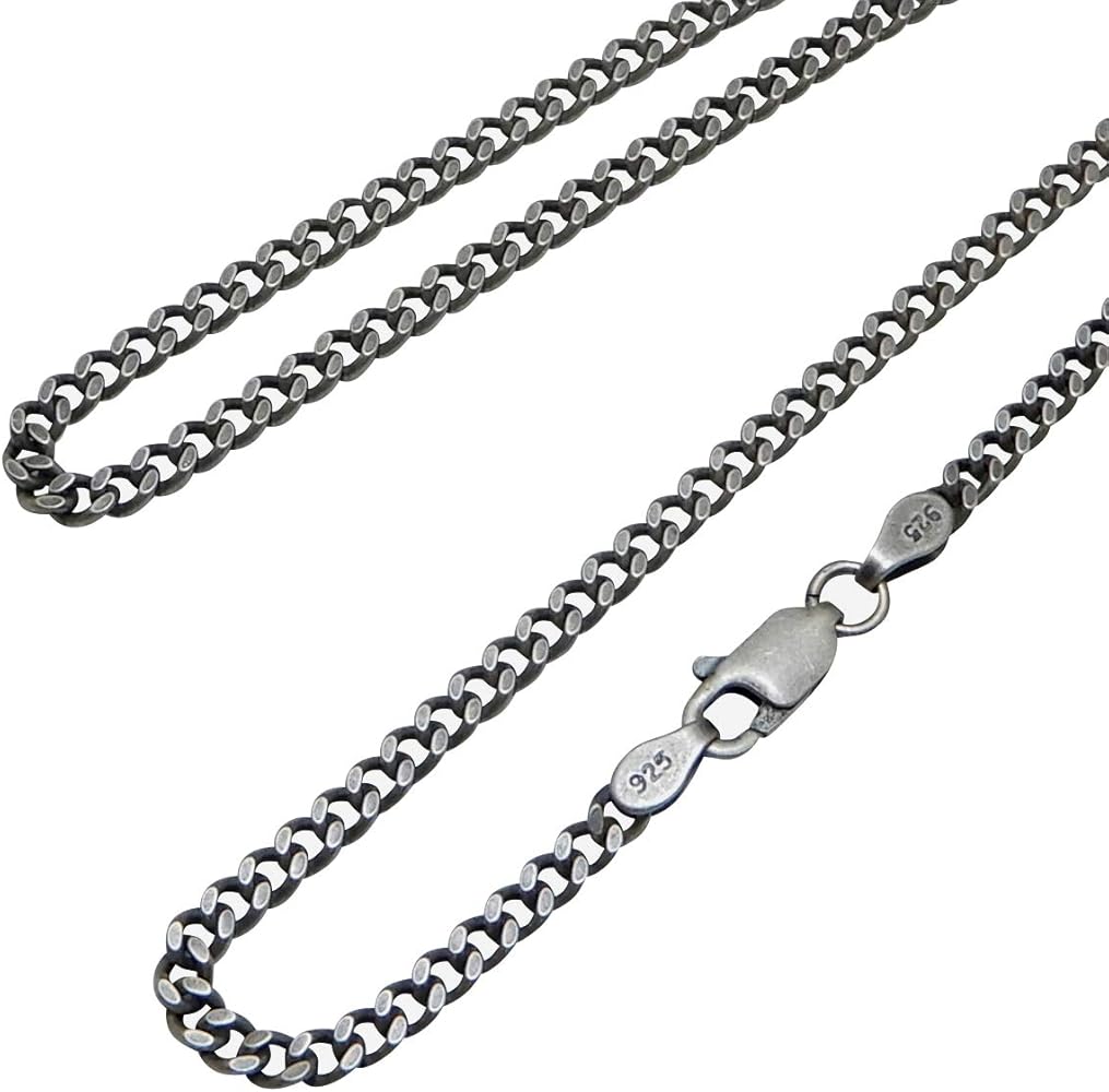 Amazon | 燻し加工 喜平ネックレス シルバー925 （太さ2.8mm 長さ60cm