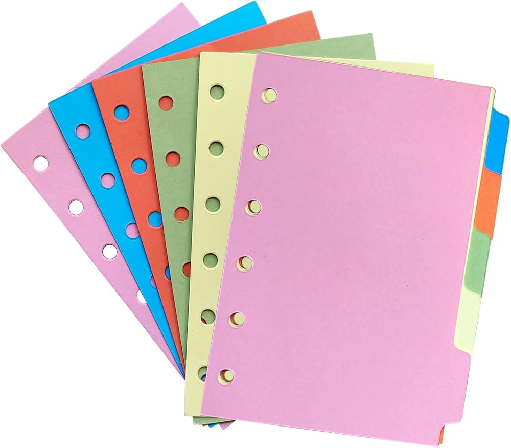 Amazon | DY.2ten 5山 2組 インデックス A7 仕切りカード 6穴 a7