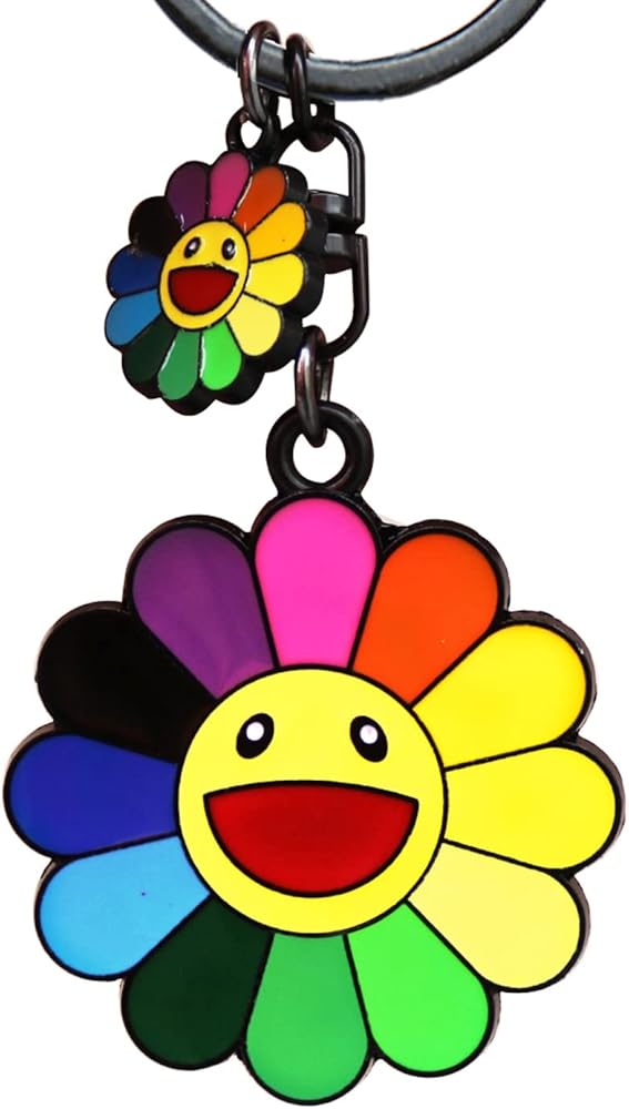 TOOLIN Keychain,Cute keychain,Car key chain,Smile Flower Bag