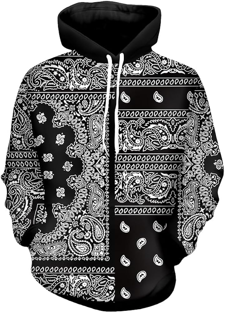 Amazon.com: TOJOO Orange Bandana Hoodies for Mens Women Fashion