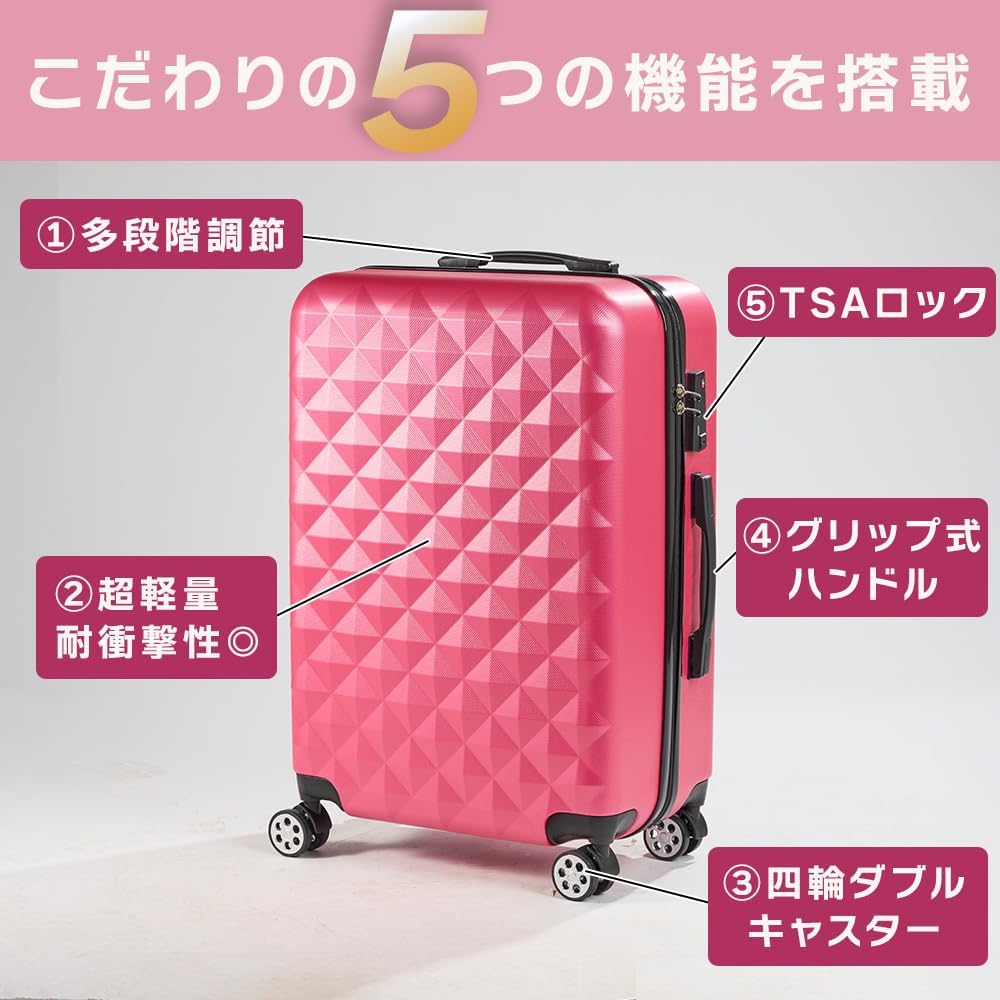 Amazon | [RELUXY] スーツケース キャリーケース キャリーバッグ TSA