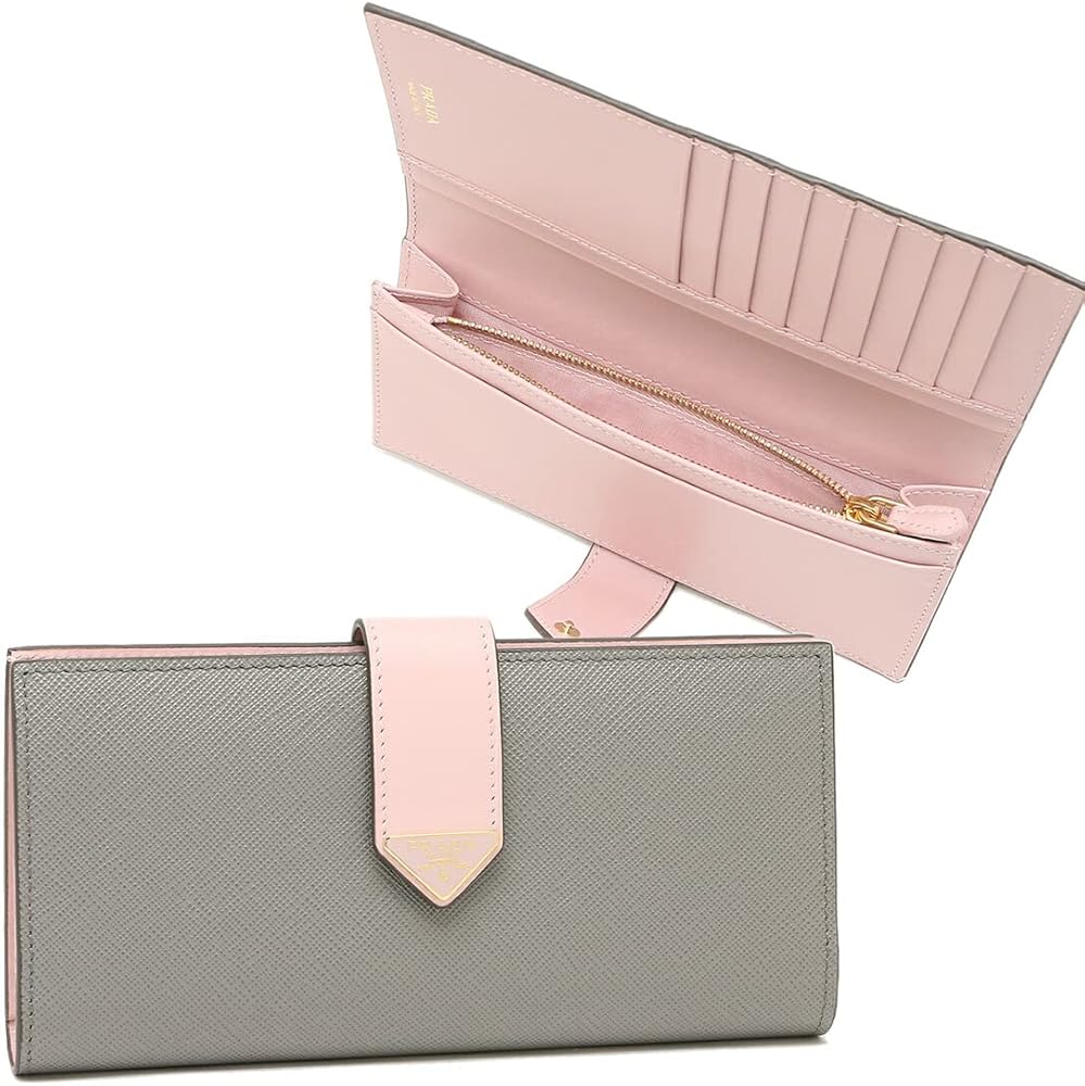 Amazon | [プラダ] 長財布 サフィアーノ トライアングルロゴ グレー