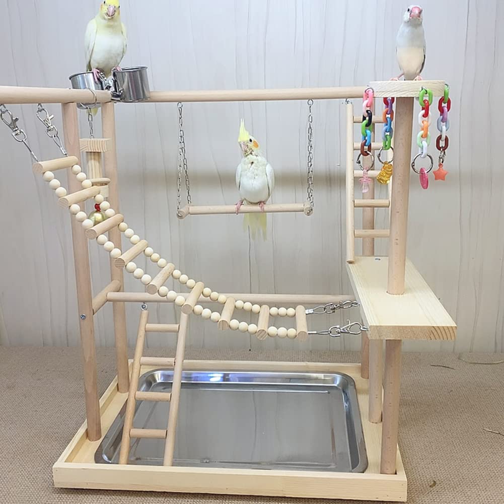 みゅん鳥インコ止まり木 タワー型バードアスレチックバードジム みゅん