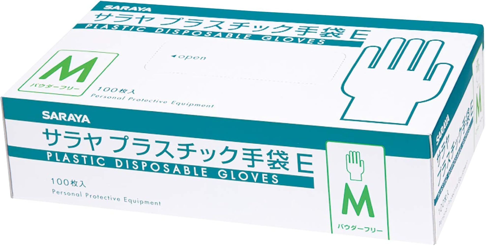 Amazon.co.jp: [サラヤ] プラスチック手袋E 粉無 Mサイズ 100枚 粉なし