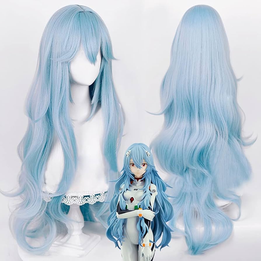 Amazon.co.jp: 綾波レイ コスプレ ロング ブルー ウィッグ 綾波レイ