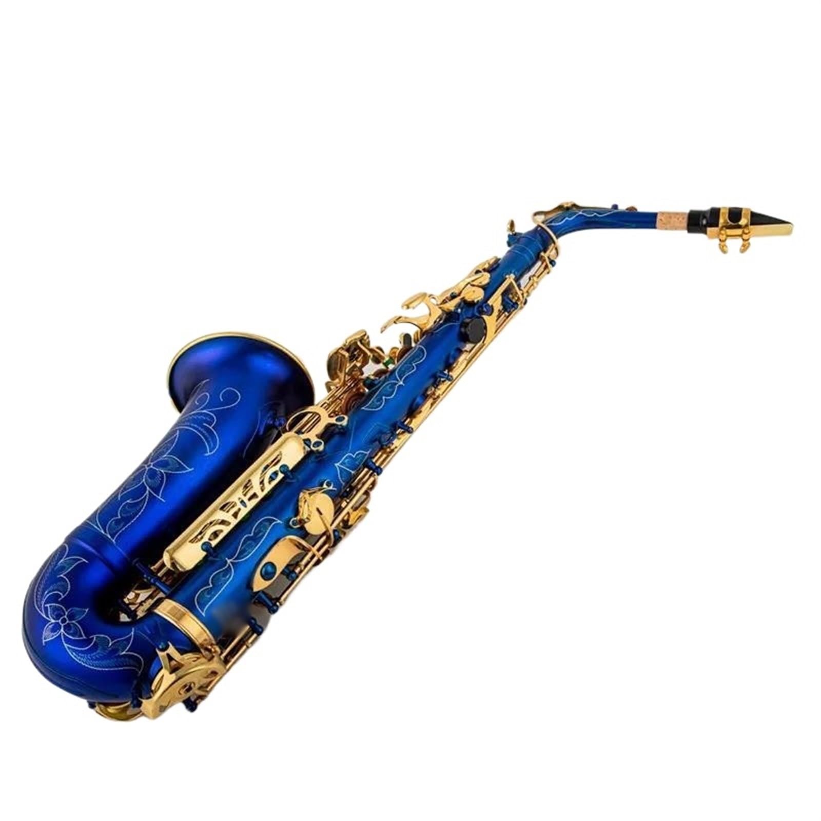 Amazon | Eb アルトサックスユニークなマットブラックブルー表面 E