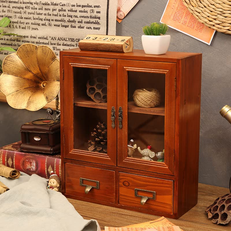 Amazon.co.jp: 木製 コレクションケース 卓上 小型 フナチュラル木目