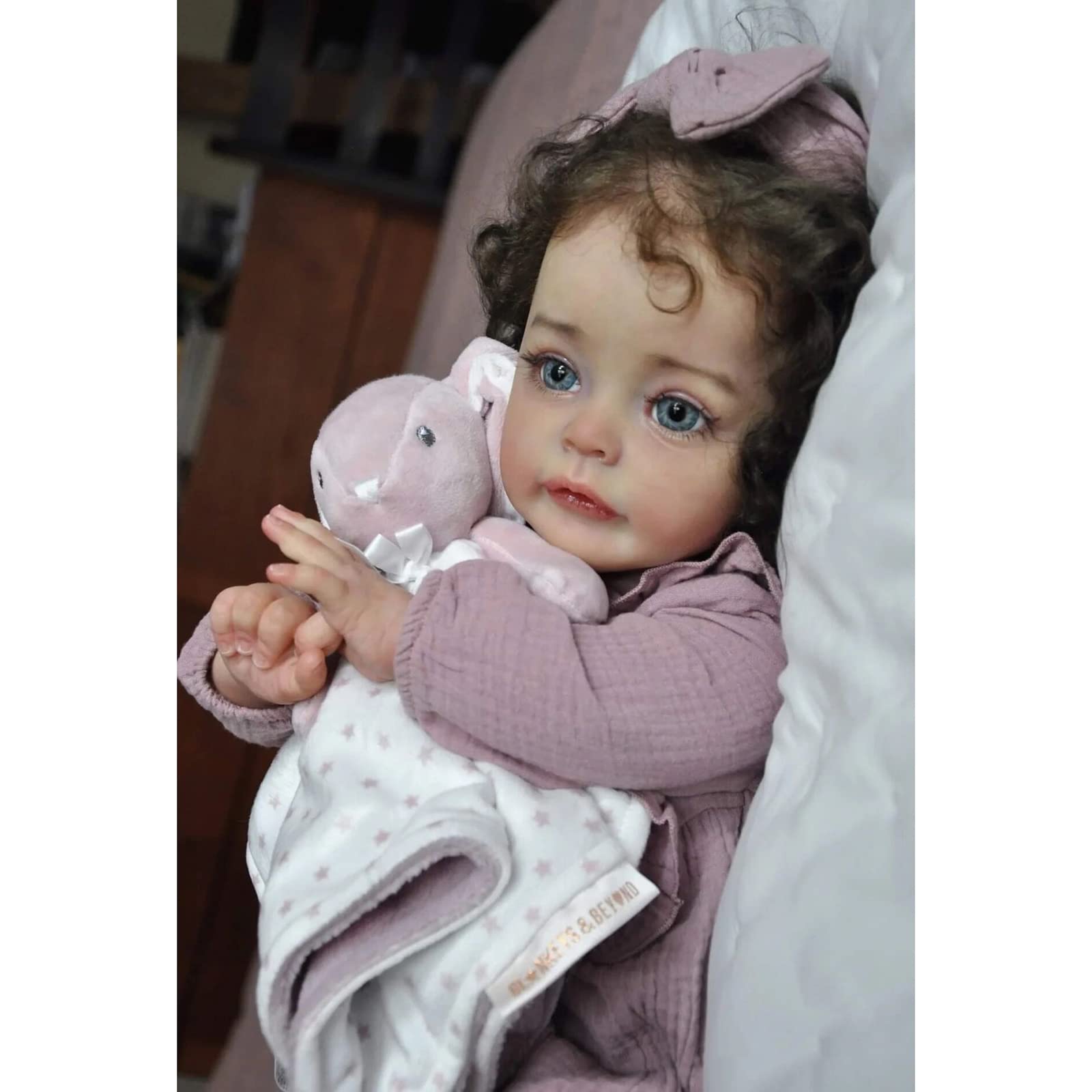 Amazon.co.jp: 24インチリアルリボーンドール女の子 60cm お姫様紫の服