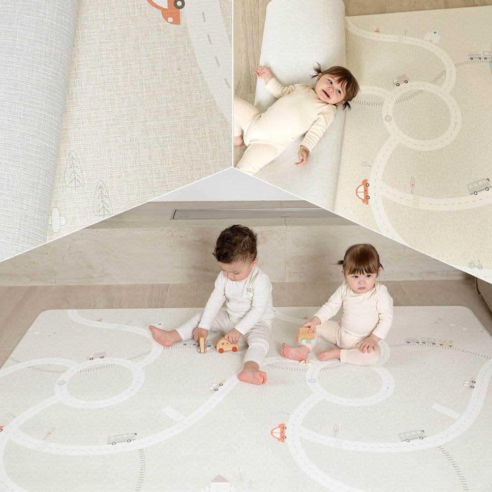 Amazon.co.jp: Dwinguler もちもちクッションプレイマット 防水 130