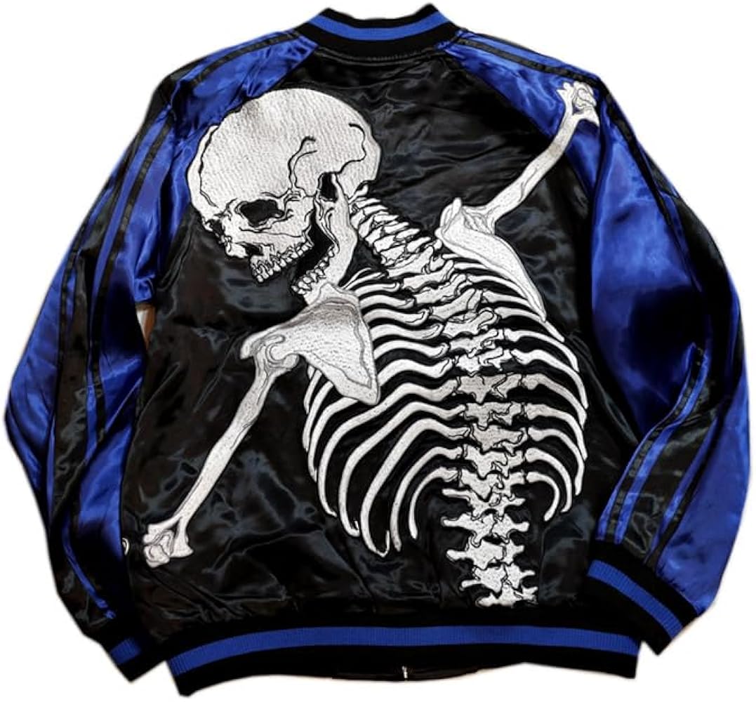 花旅楽団 はなたびがくだん 抱きつきドクロスカジャン リバーシブル