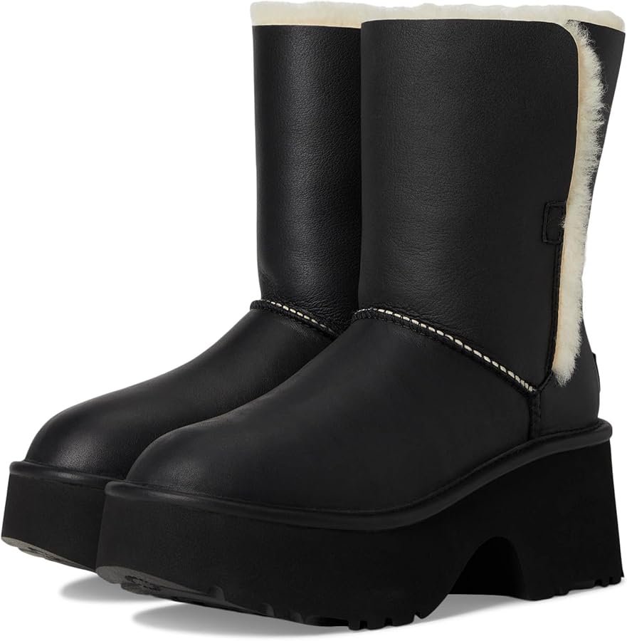 Amazon.com | UGG Women's Esmee Leather Boot Boot, Black, 8 | Ankle