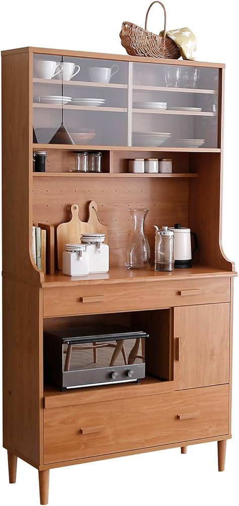 Amazon｜LOWYA ロウヤ 食器棚 キッチンボード レンジ台 収納 幅90cm