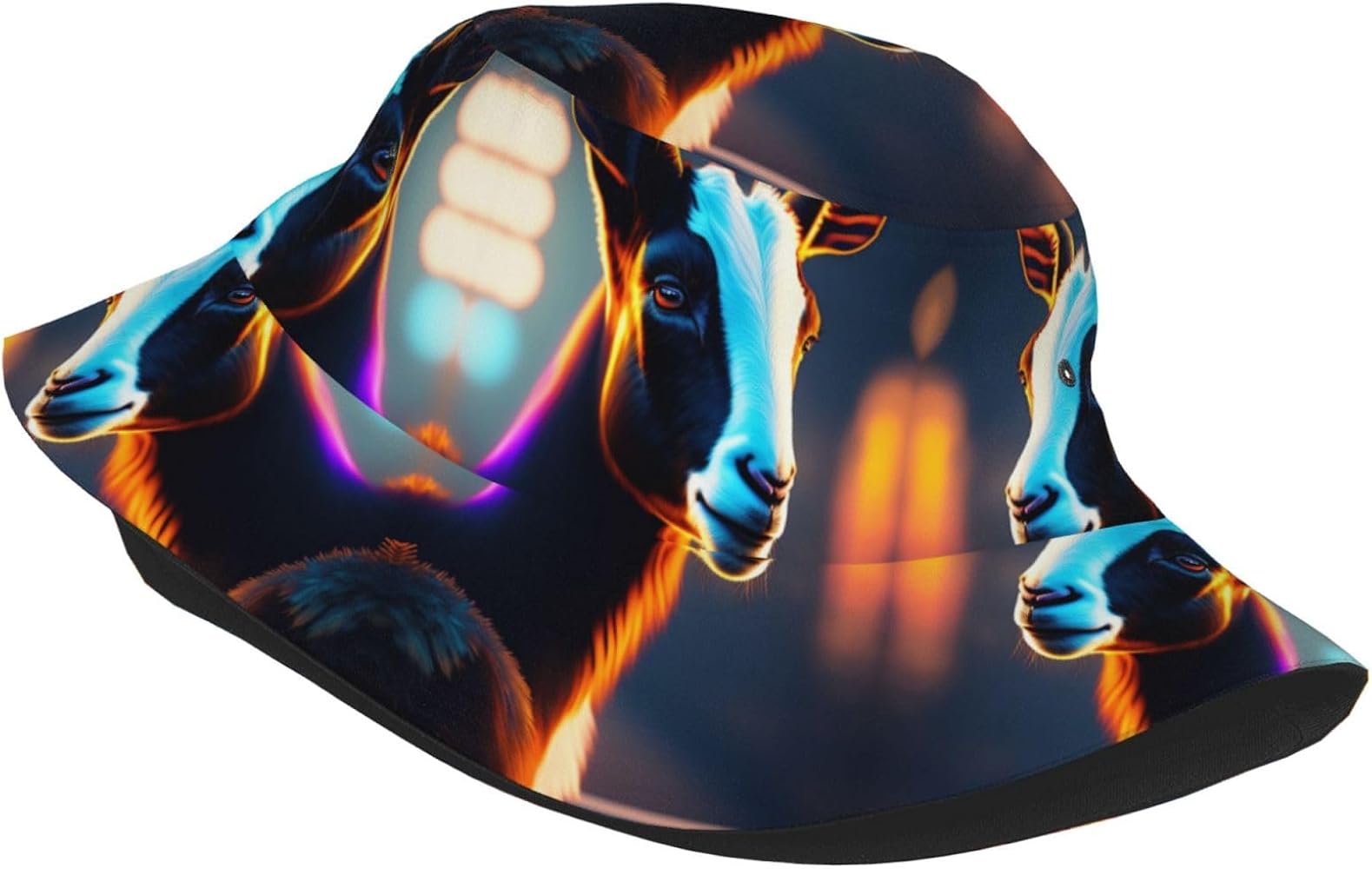 XZDCAL Ultra Realistic Cyberpunk Goat Bucket Hat – Lightweight and