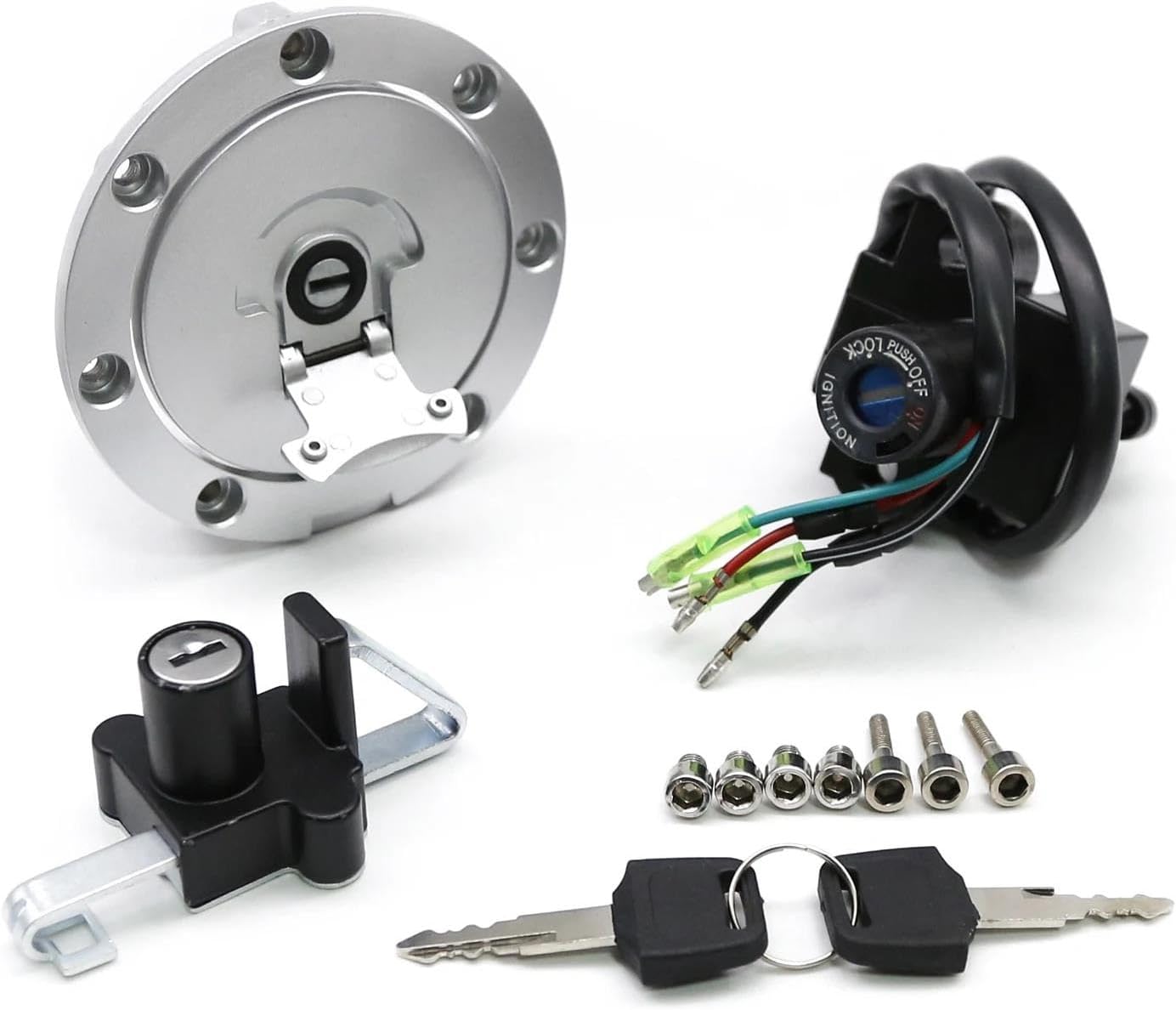 NS250R キー2点セット、メインキーシリンダー、シートロック