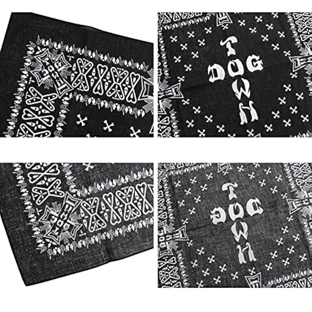 希少カラー】80s/USA製/ヴィンテージ/バンダナ/黒/ドックタウン/FJ