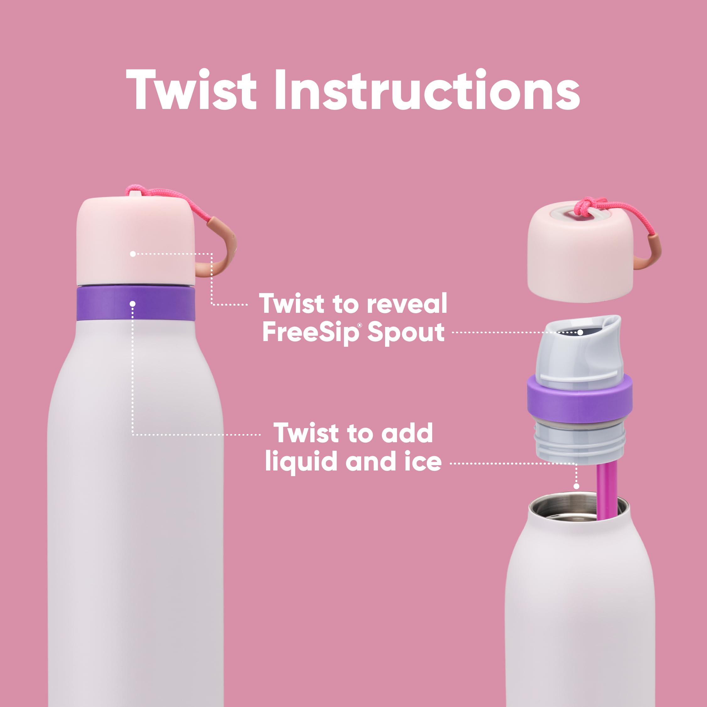 Amazon.com: Owala FreeSip Twist Insulated Stainless Steel Water