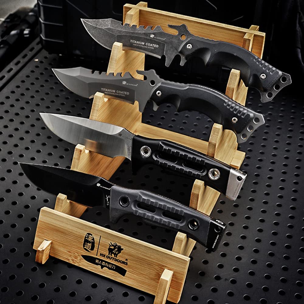 Amazon.co.jp: HX 1ピース4層竹製ナイフディスプレイラック ナイフ