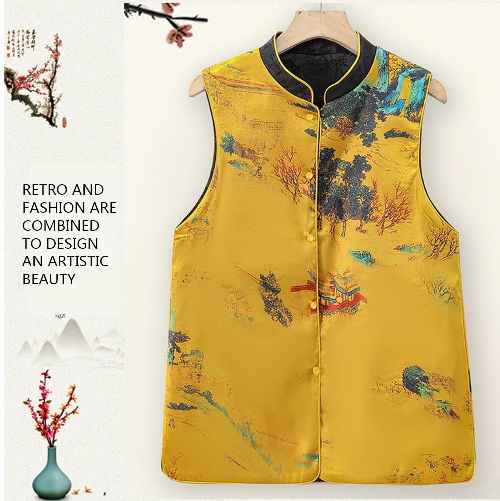 Amazon.com: Women's Vests are Reversible Vests, Chinese Retro Plum