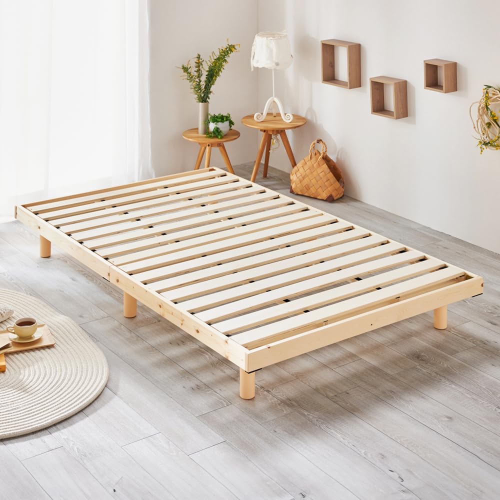 Amazon｜アイリスプラザ ベッド ベッドフレーム セミダブル 2段階 高さ