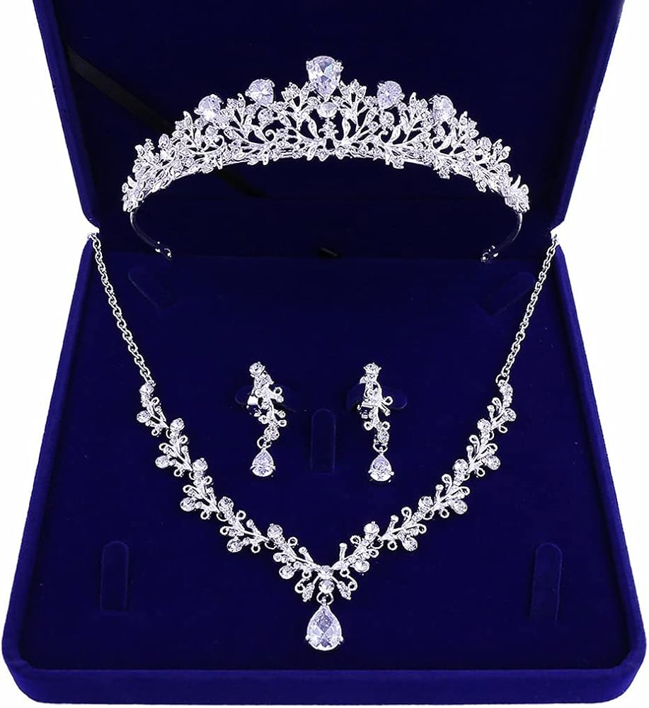 Amazon.co.jp: chengzui ブライド ネックレス イヤリング クラウン