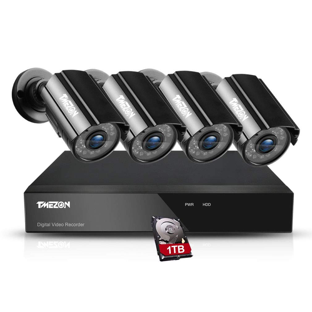 Amazon.co.jp: TMEZON 防犯カメラセット 4CH防犯防犯レコーダー＆ HD
