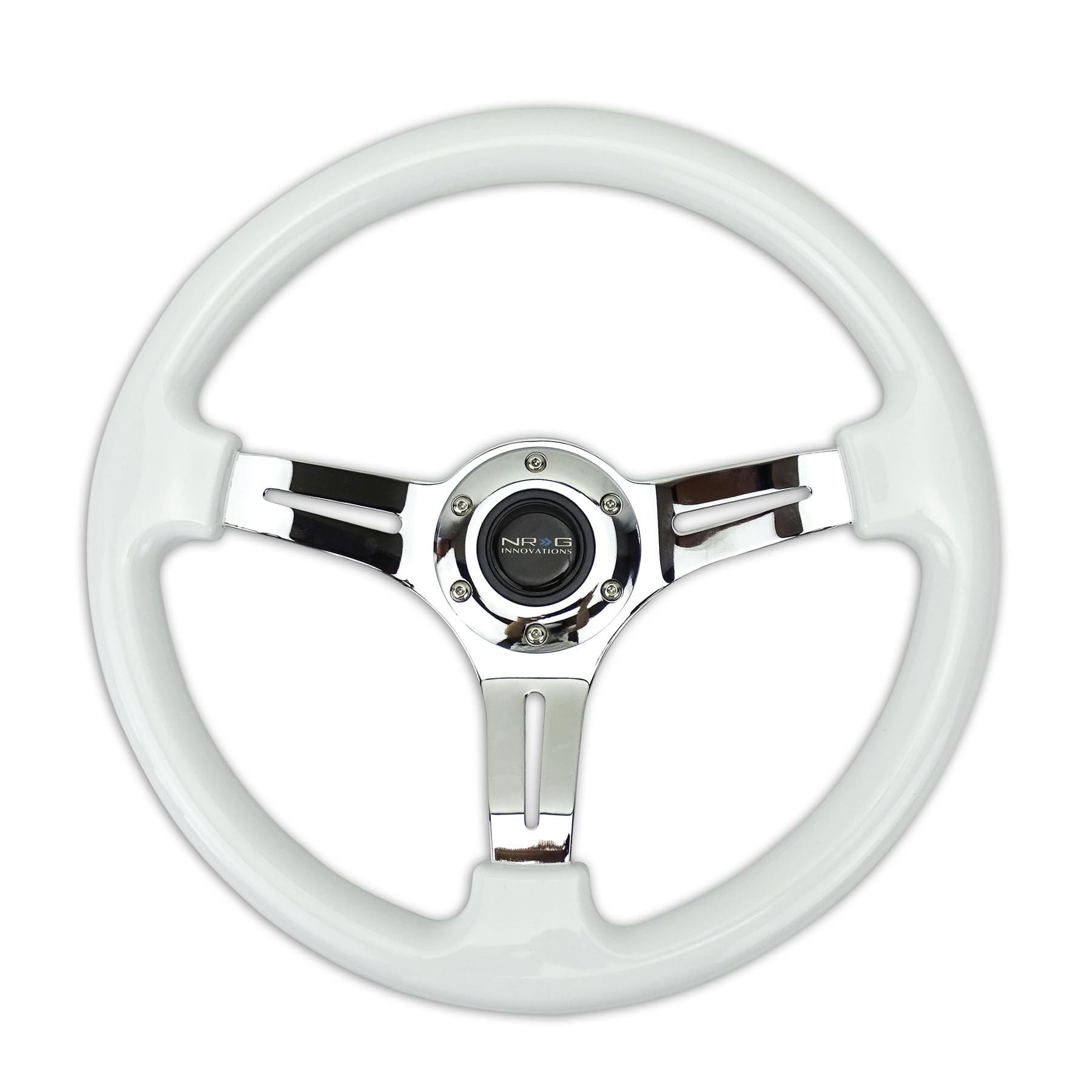 ナルディ 14インチ/約350mm 35パイ ステアリング 白色線/白色サイン